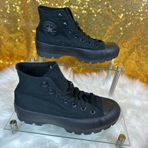 Converse, Black Monochrome Lugged Women’s Size 8